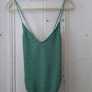 Green MANGO swimsuit size L. New with tags.